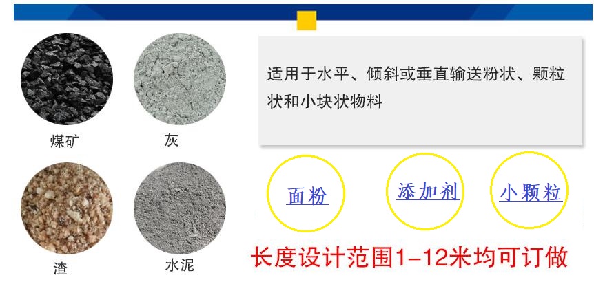 螺旋提升机适宜输送物料